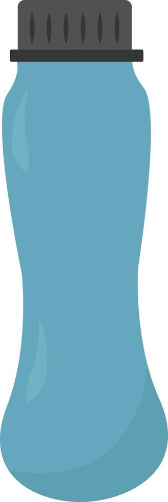 Blue gym bottle, illustration, vector on white background.