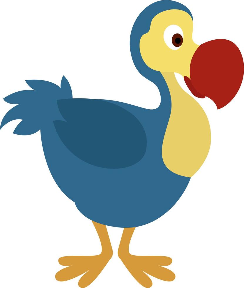 Dodo bird, illustration, vector on white background.