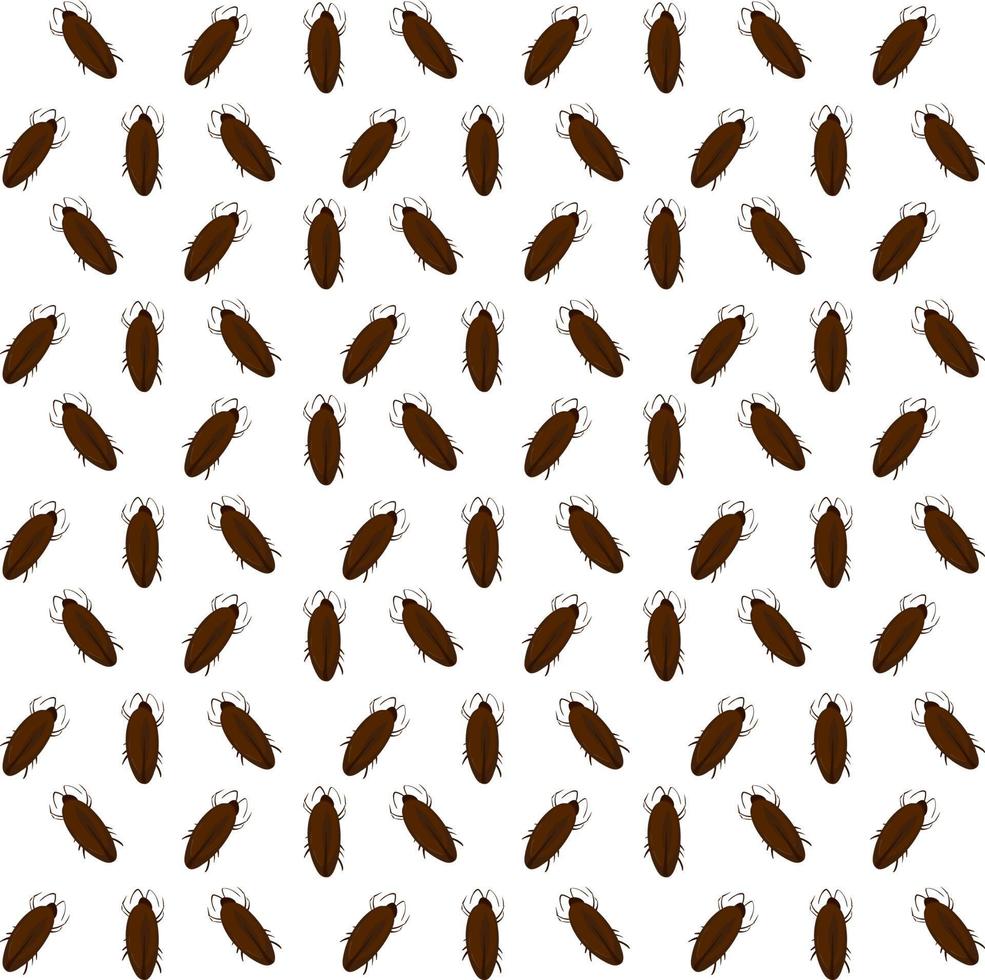 Cockroach wallpaper, illustration, vector on white background.