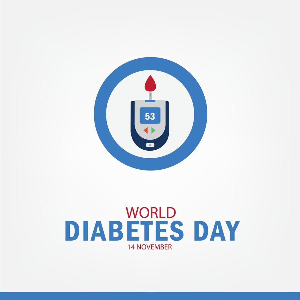 ilustración vectorial del día mundial de la diabetes. diseño simple y elegante vector