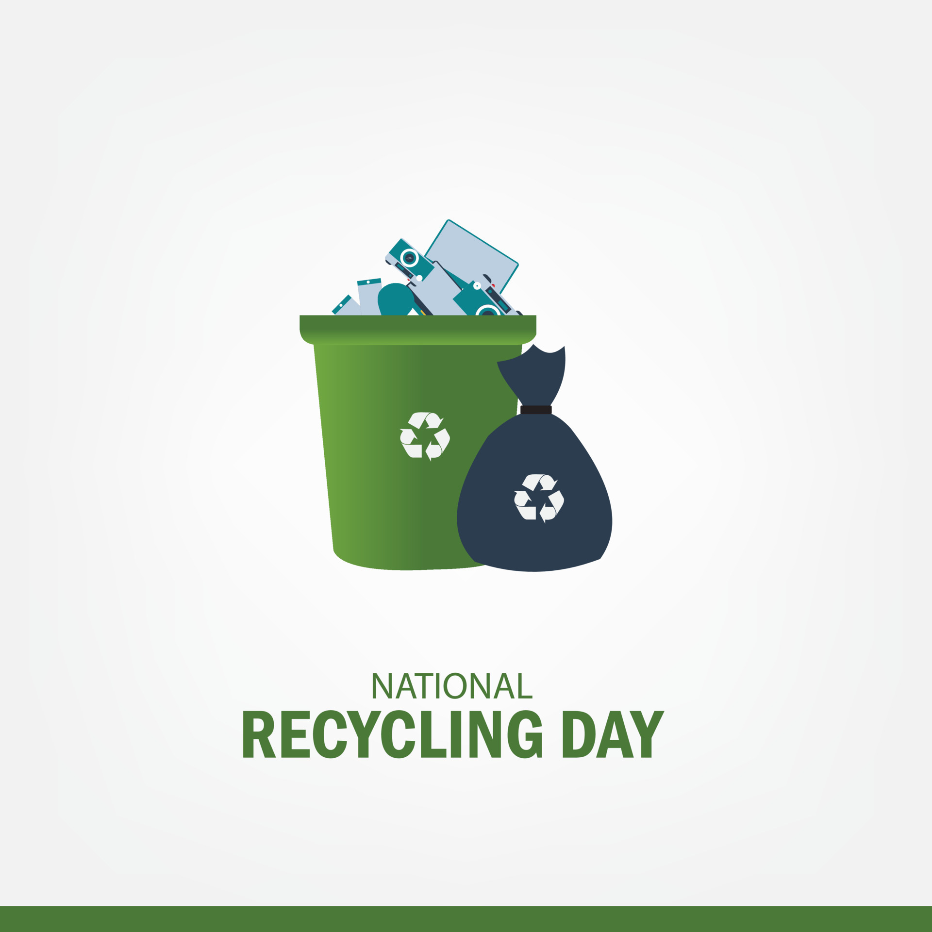 National Recycling Day Vector Green Arrows Recycling Symbol, 51% OFF