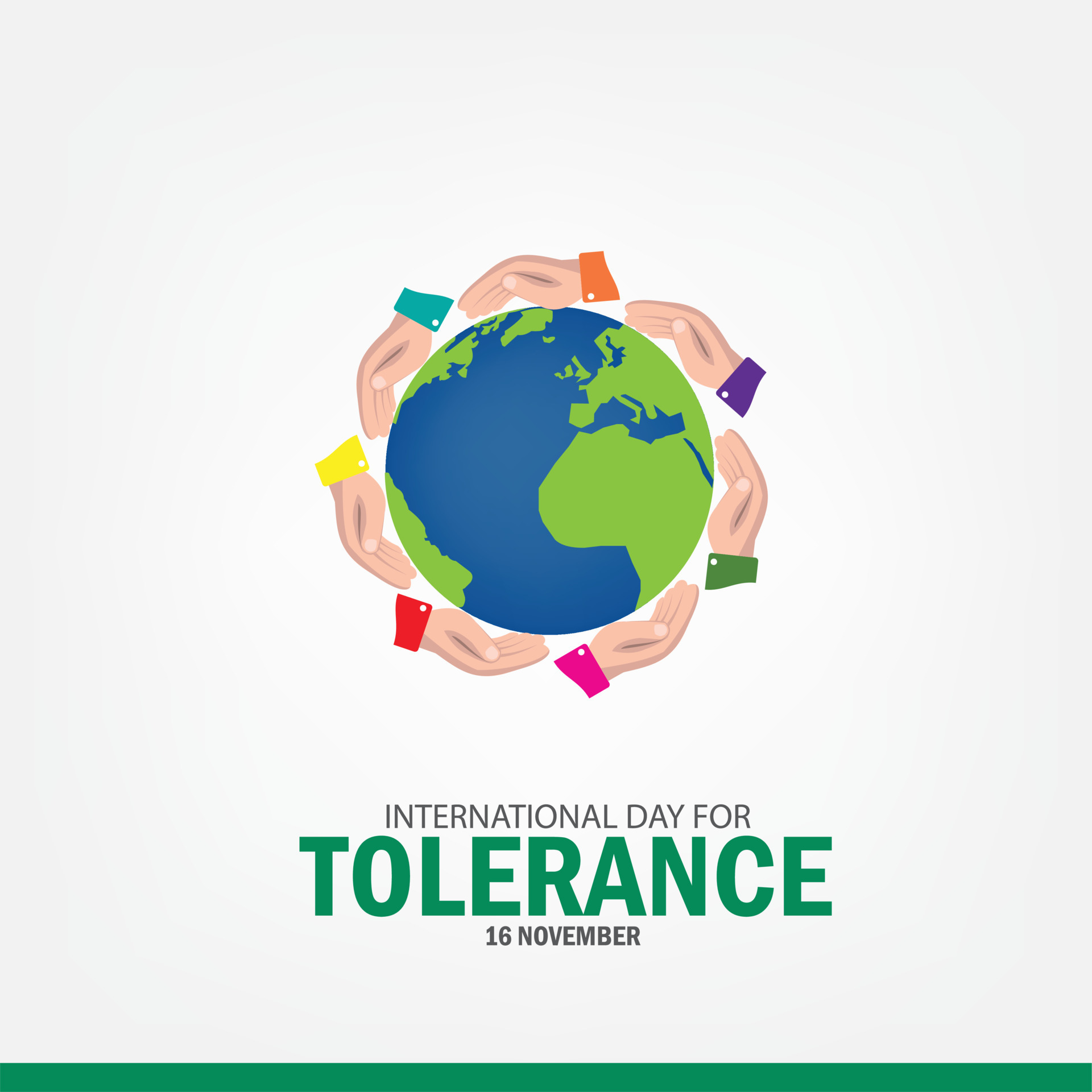 Vector Illustration of International Day of Tolerance. Simple and