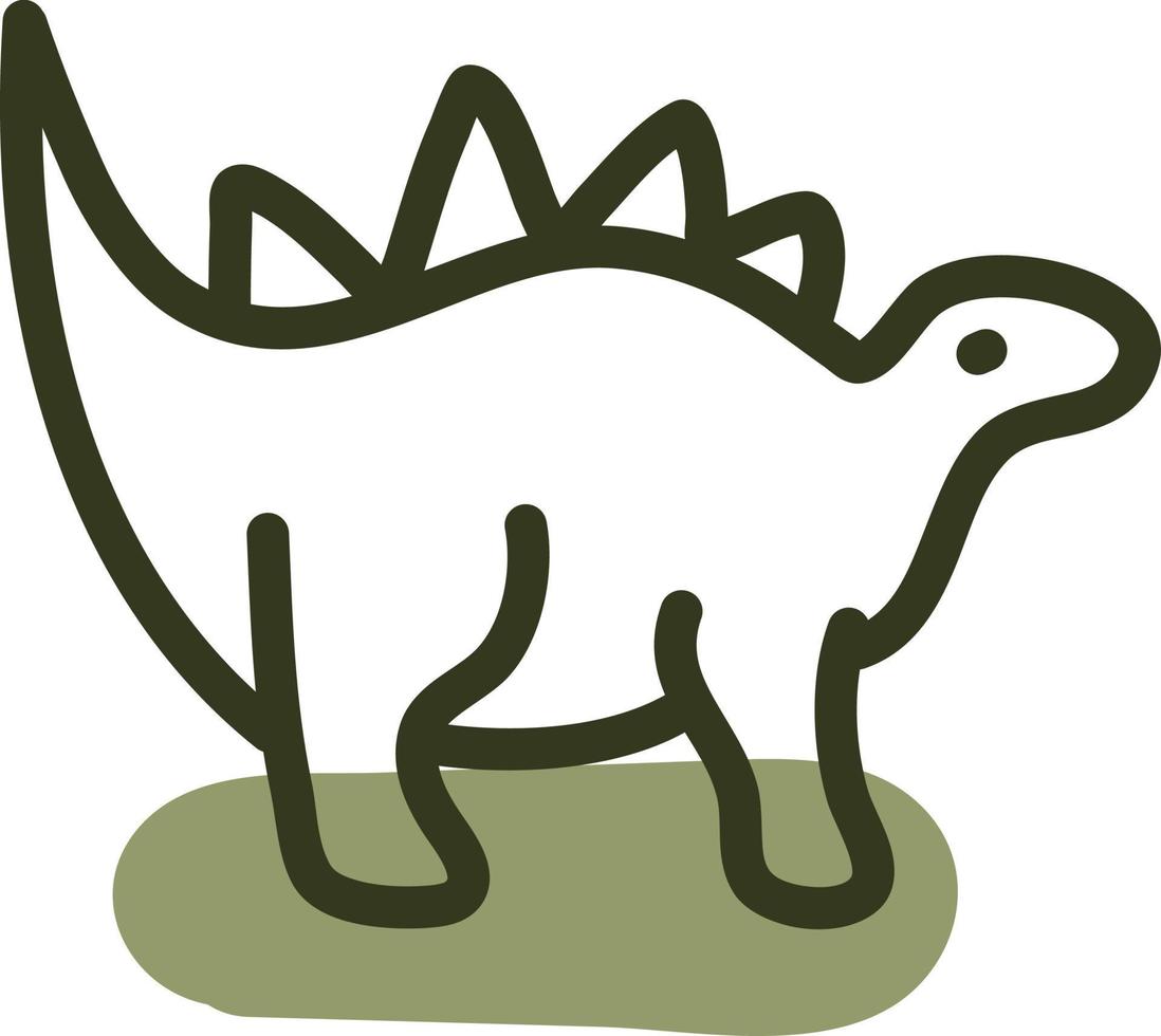 Spinosaurus dinosaur, illustration, vector on a white background.