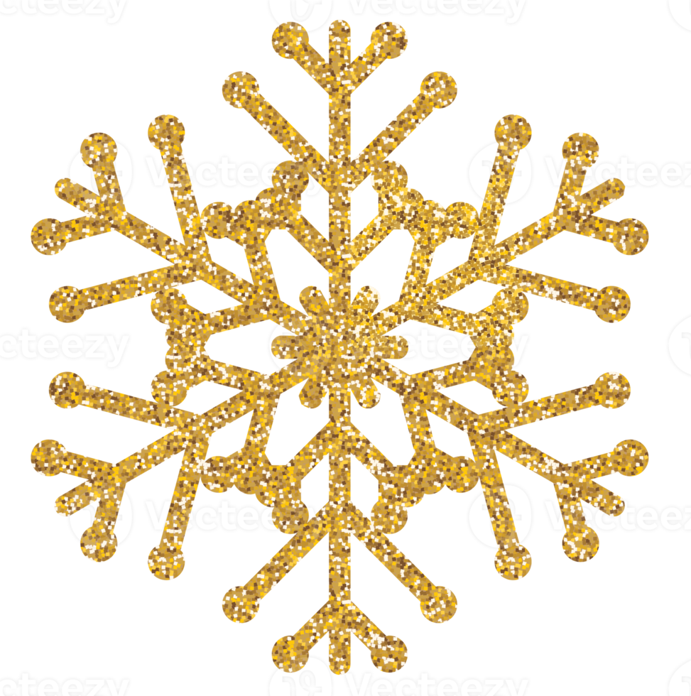 Christmas Golden Glossy Snowflake png