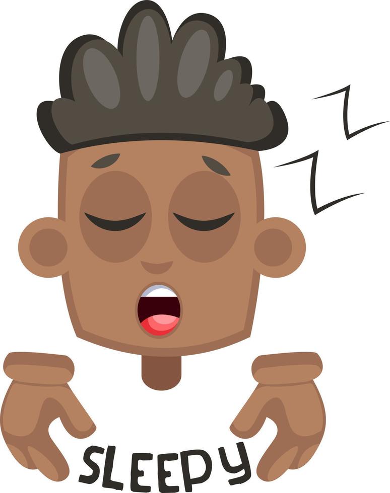 Boy is sleeping, illustration, vector on white background.