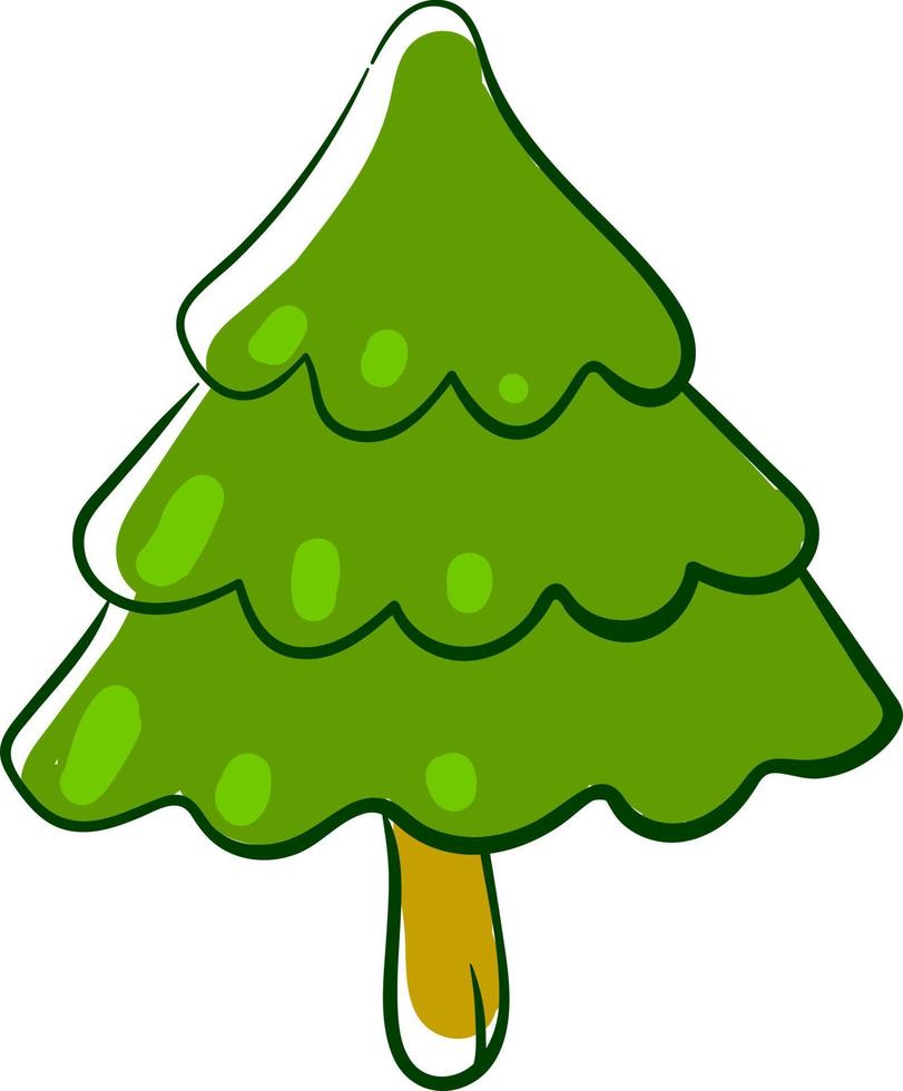 Cartoon tree, illustration, vector on white background.