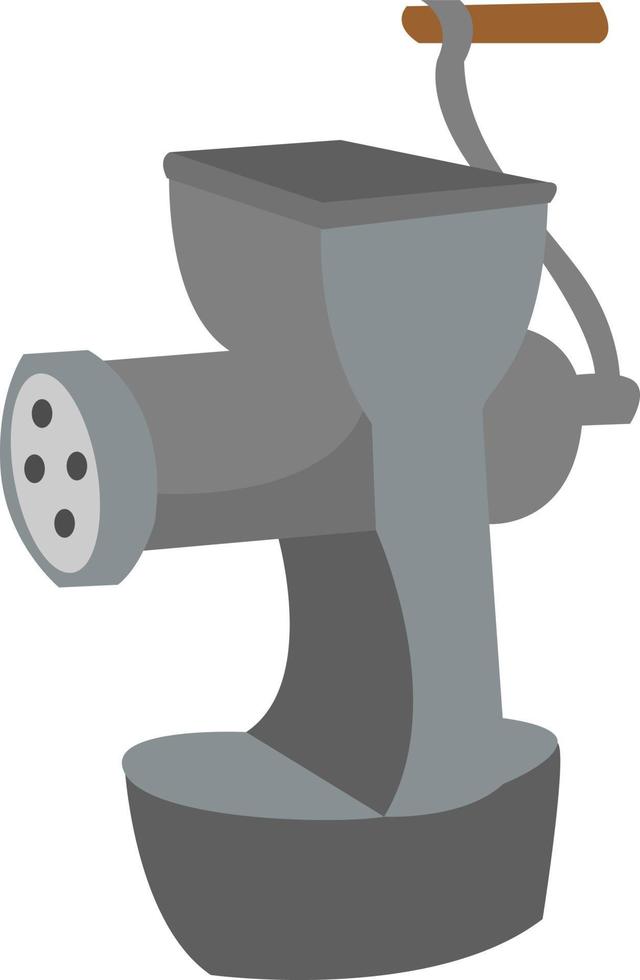 Meat grinder, illustration, vector on white background.