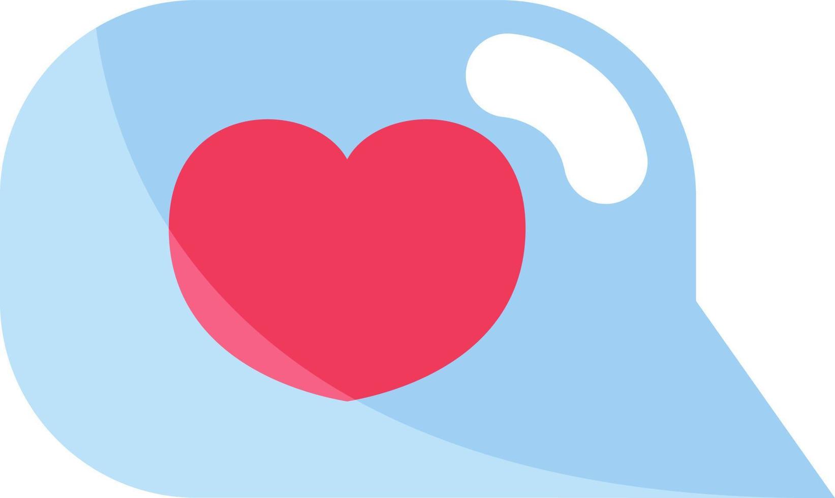 Social media love message, illustration, vector on a white background.