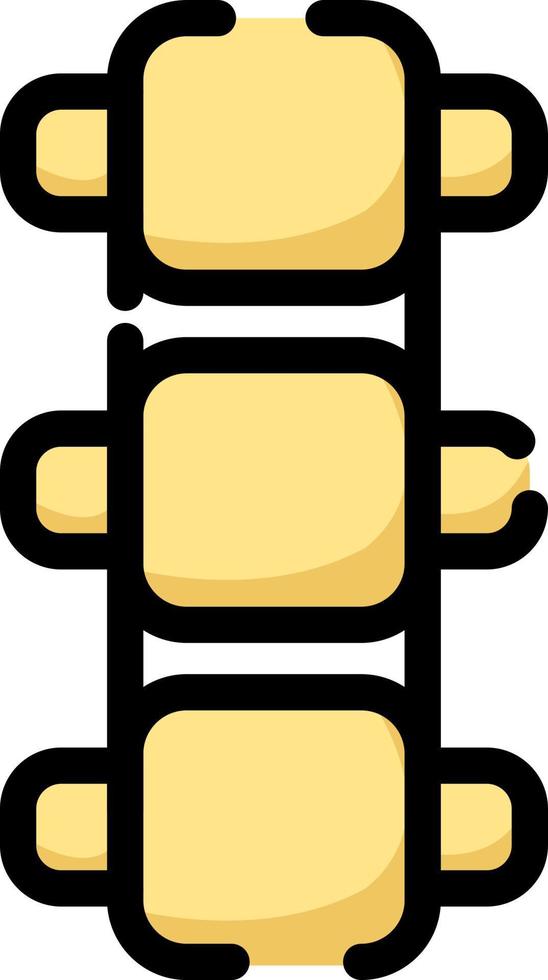 columna vertebral humana, ilustración, vector sobre fondo blanco.