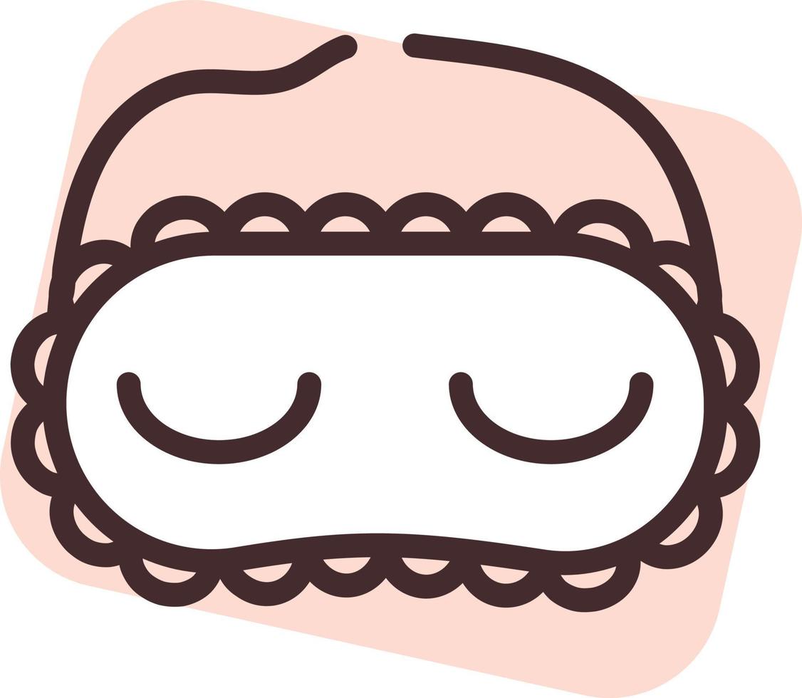 Sleeping mask, illustration, vector on a white background.