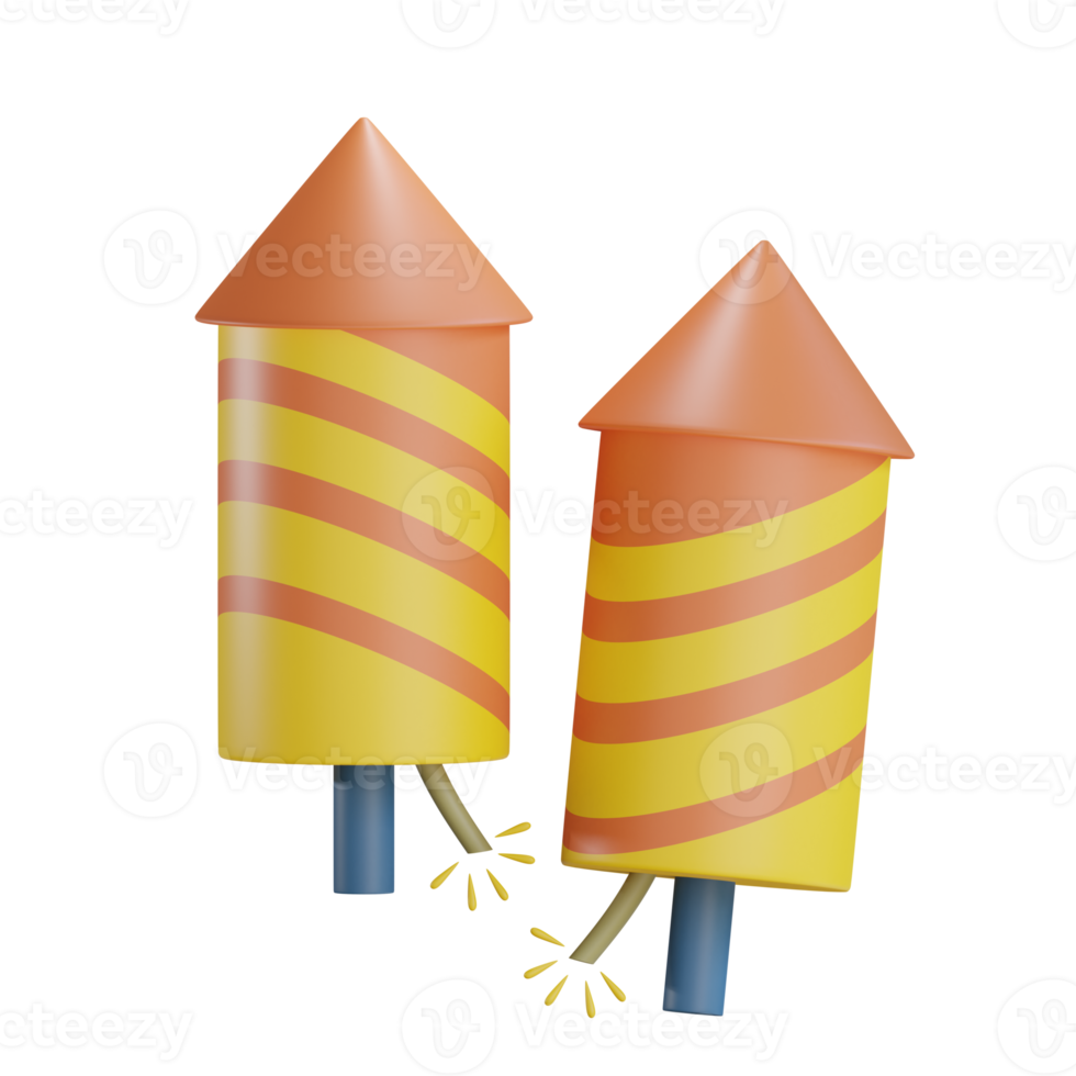 3D Fireworks Rocket png