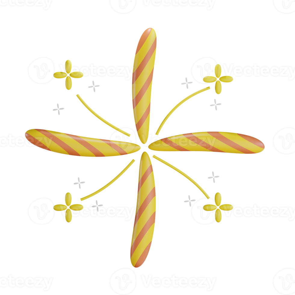 3D Fireworks party png