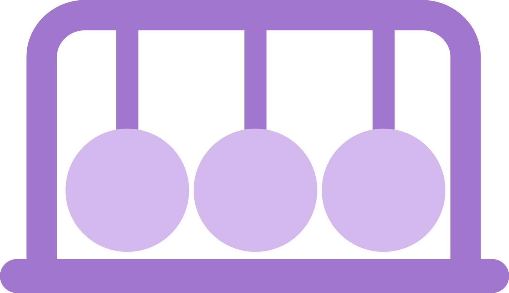 Purple newtons craddle, illustration, vector on a white background.