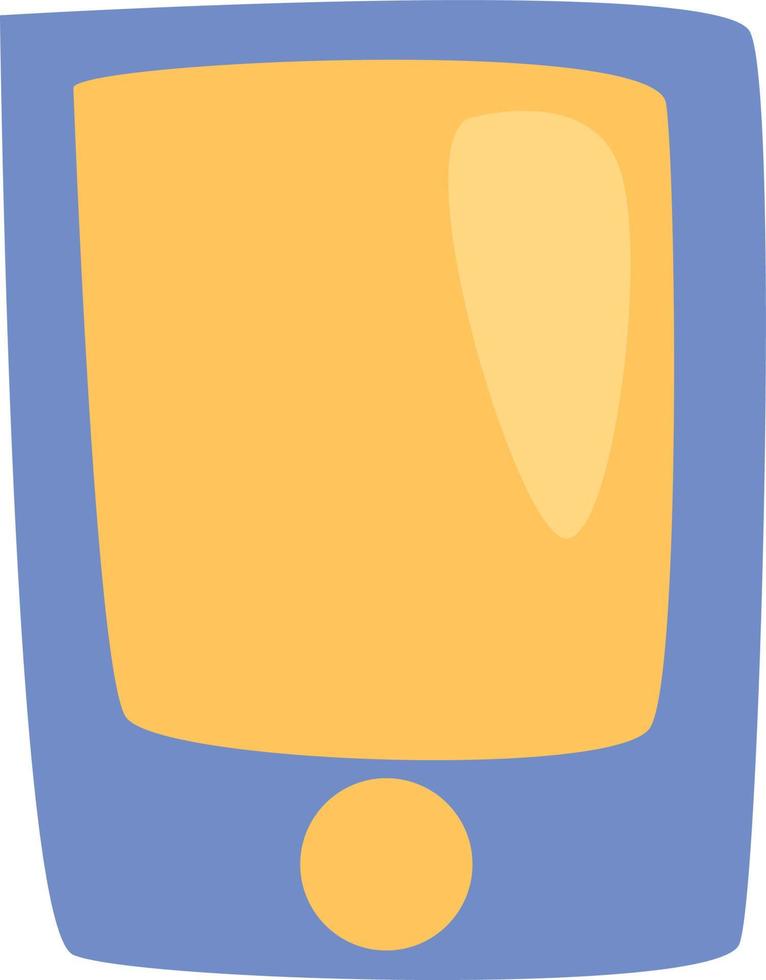 teléfono inteligente azul, ilustración, vector, sobre un fondo blanco. vector