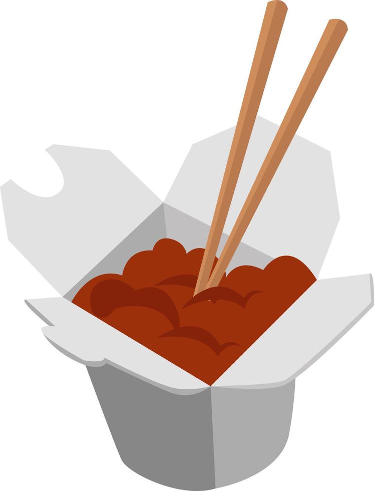 Chinese food, illustration, vector on white background