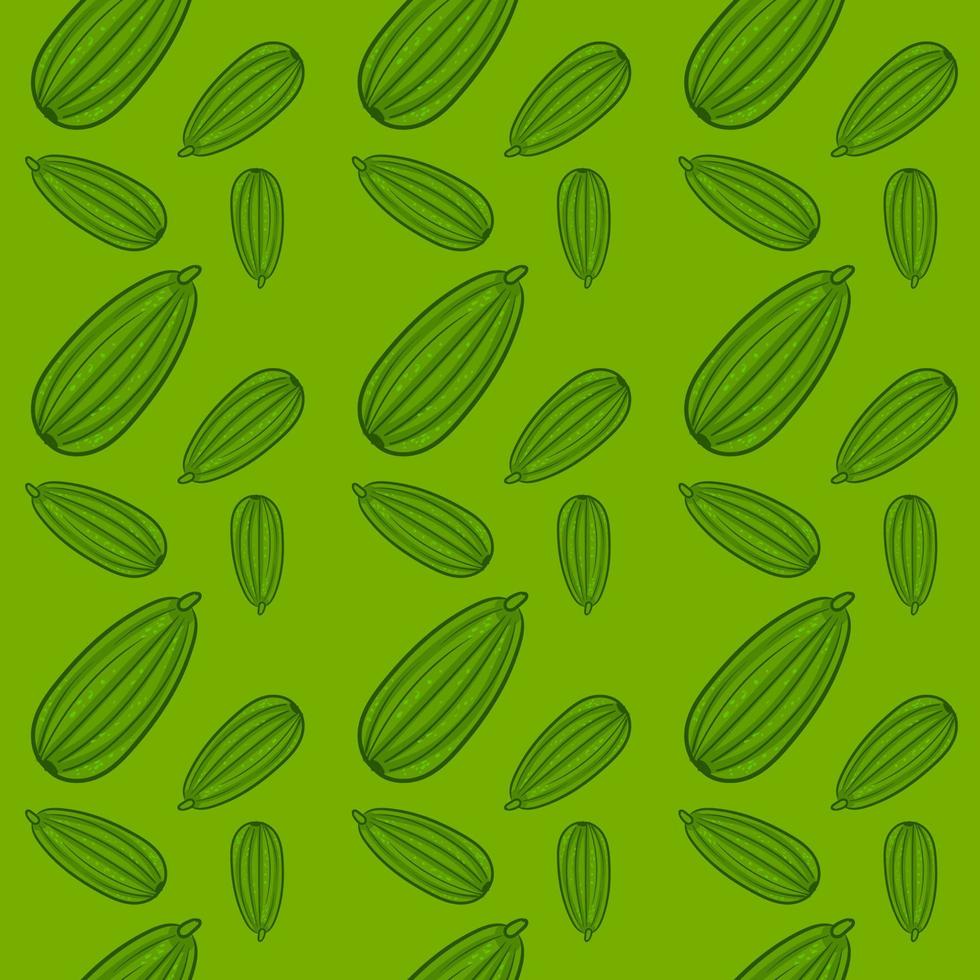 Cucumbers pattern , illustration, vector on white background
