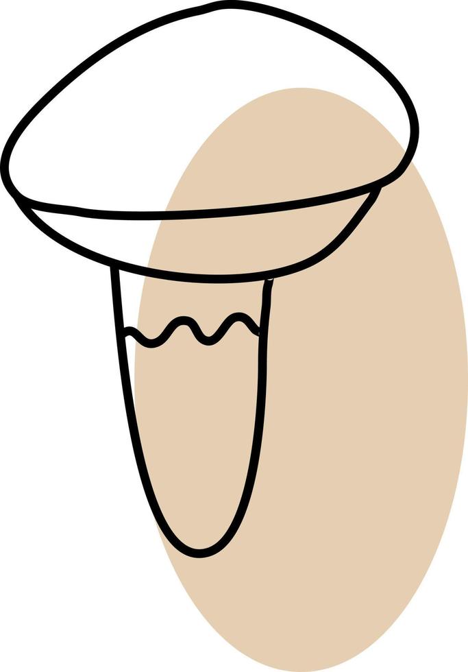 Button mushroom, illustration, vector on a white background