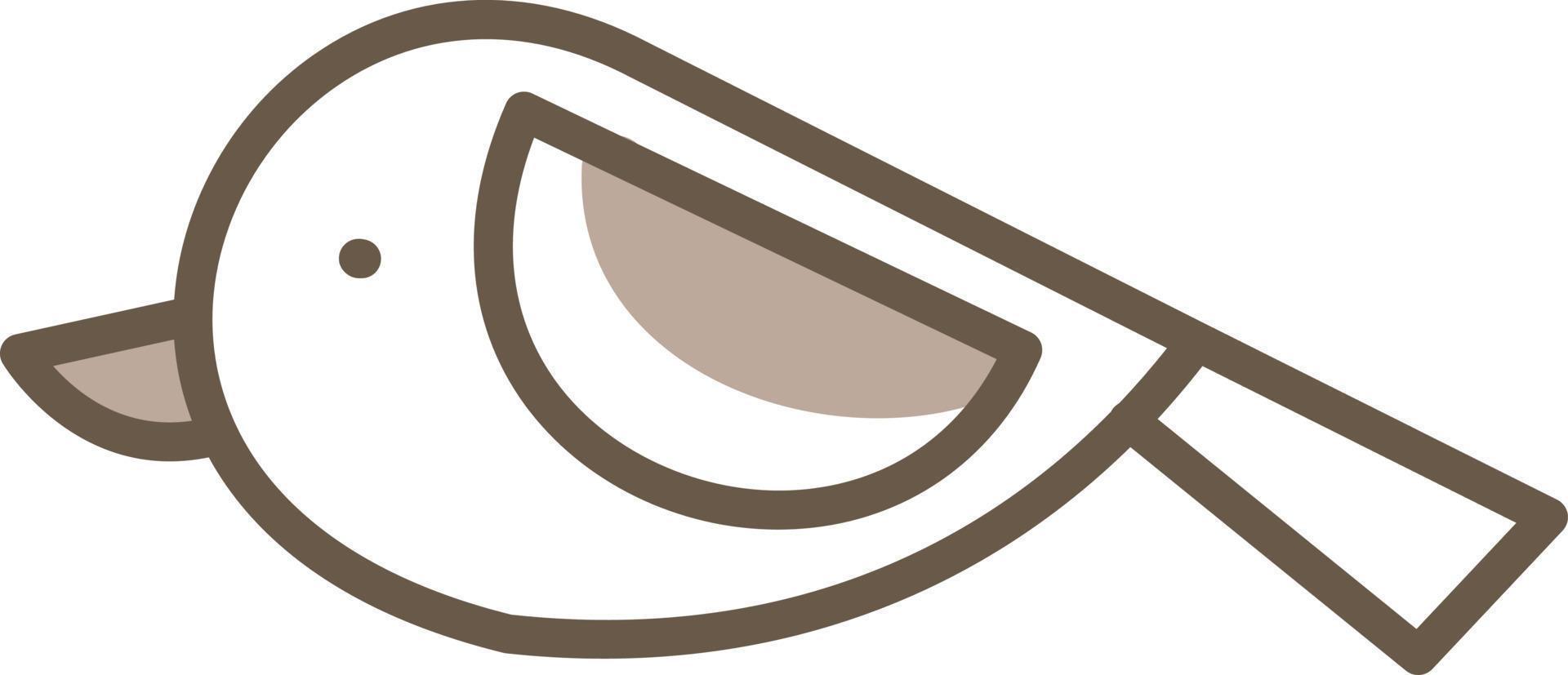 pequeño pájaro marrón, ilustración, vector sobre fondo blanco.
