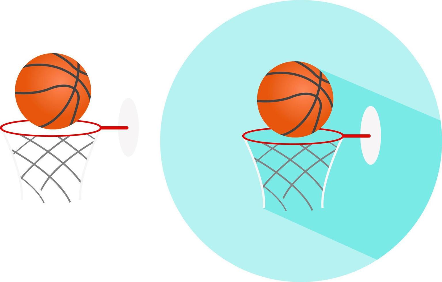 Orange basketball,illustration, vector on white background.