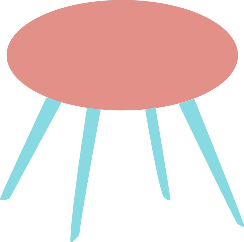 Living room table, illustration, vector on a white background.