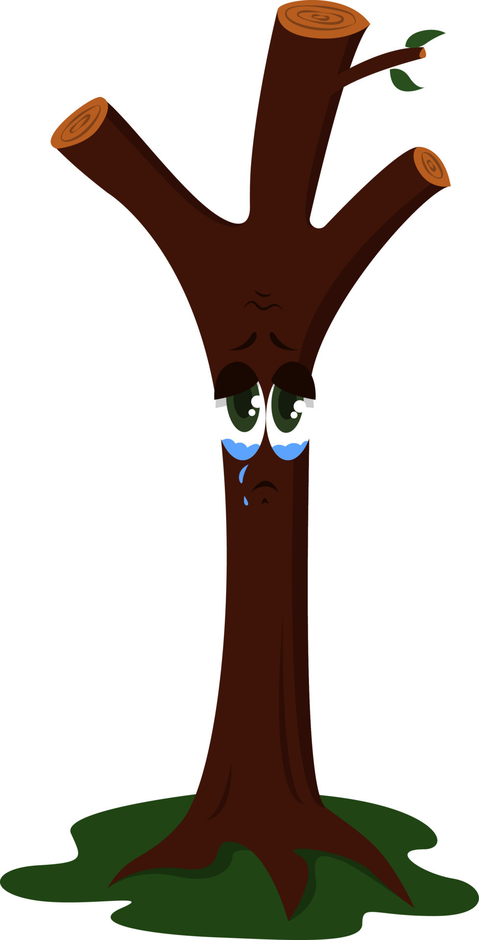 Crying tree, illustration, vector on white background 13519265 Vector