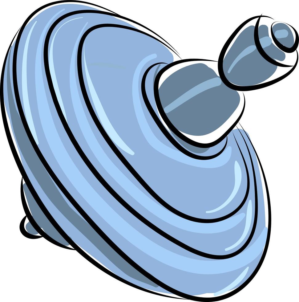 Blue toy, illustration, vector on white background.