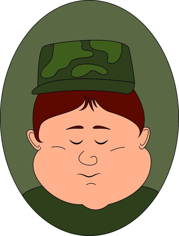 soldado, ilustración, vector sobre fondo blanco.