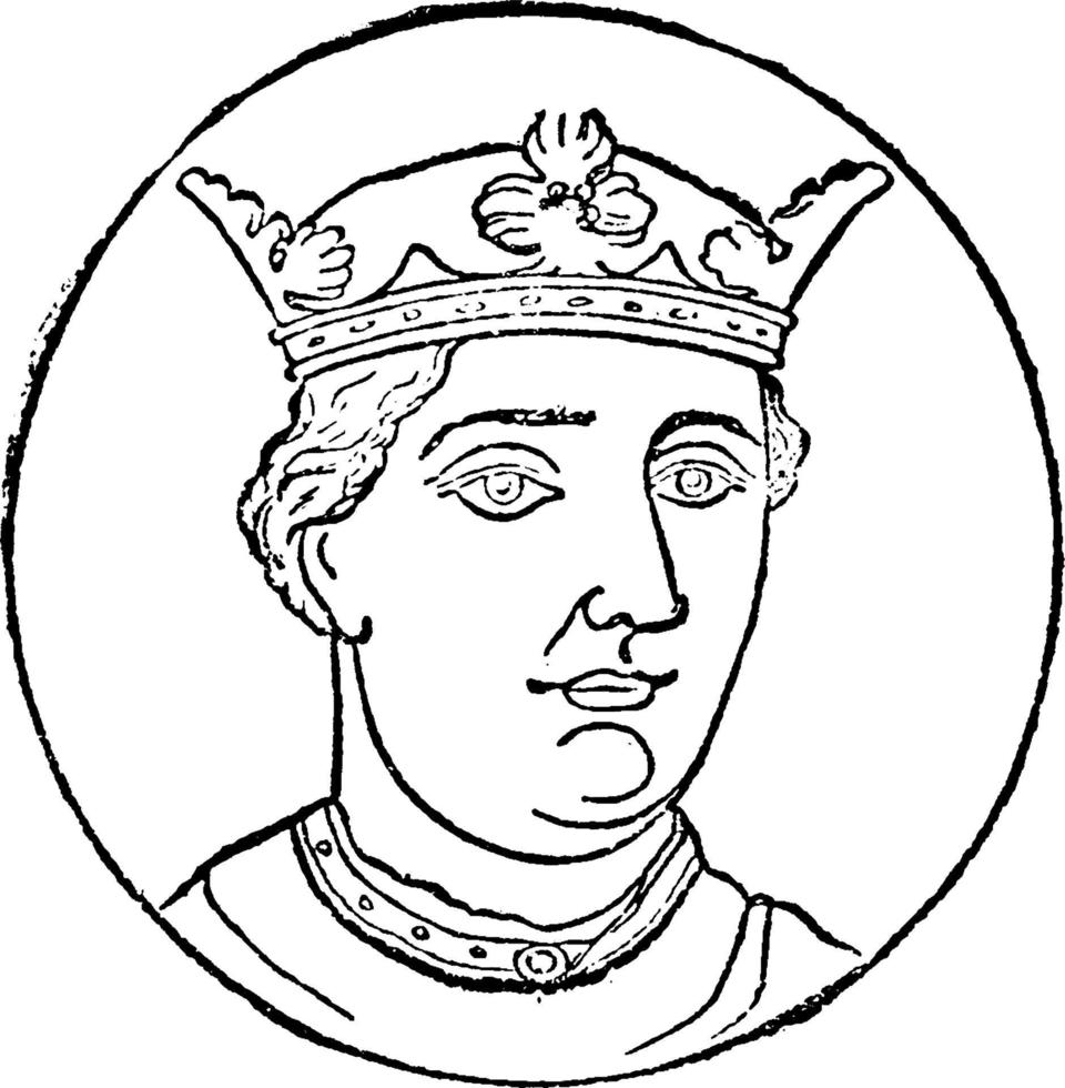 Henry II, vintage illustration vector