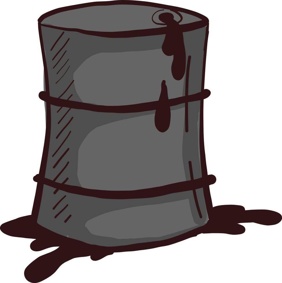 Fuel oil barrel, illustration, vector on white background