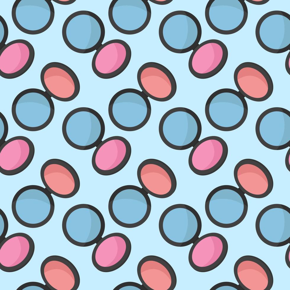 Blushes pattern, illustration, vector on white background.