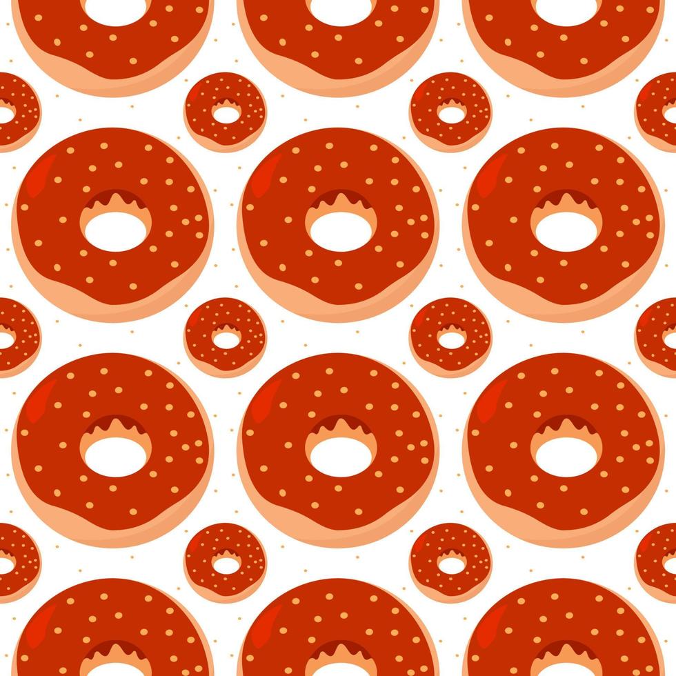 patrón de donut, ilustración, vector sobre fondo blanco.