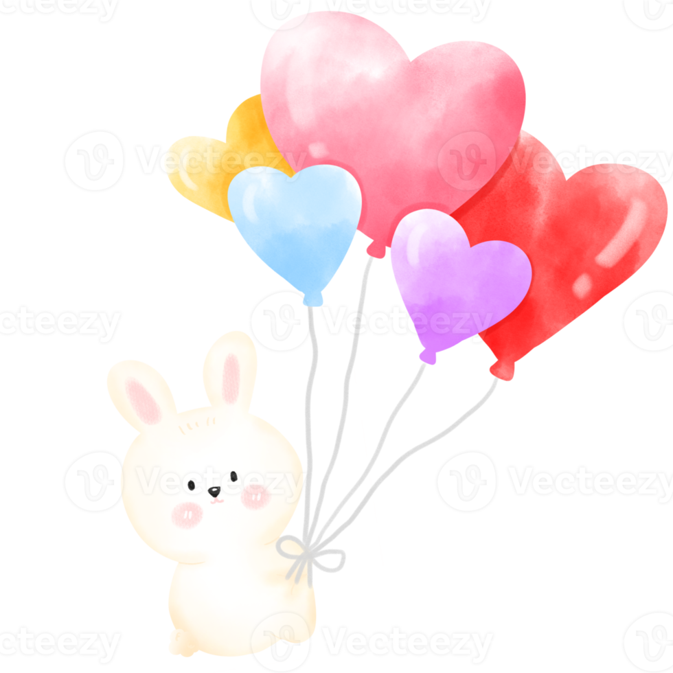 bunny and balloons png