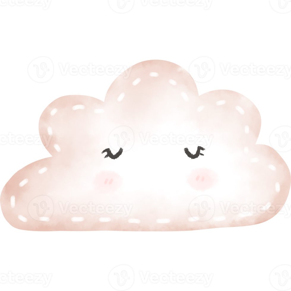 acuarela linda nube png