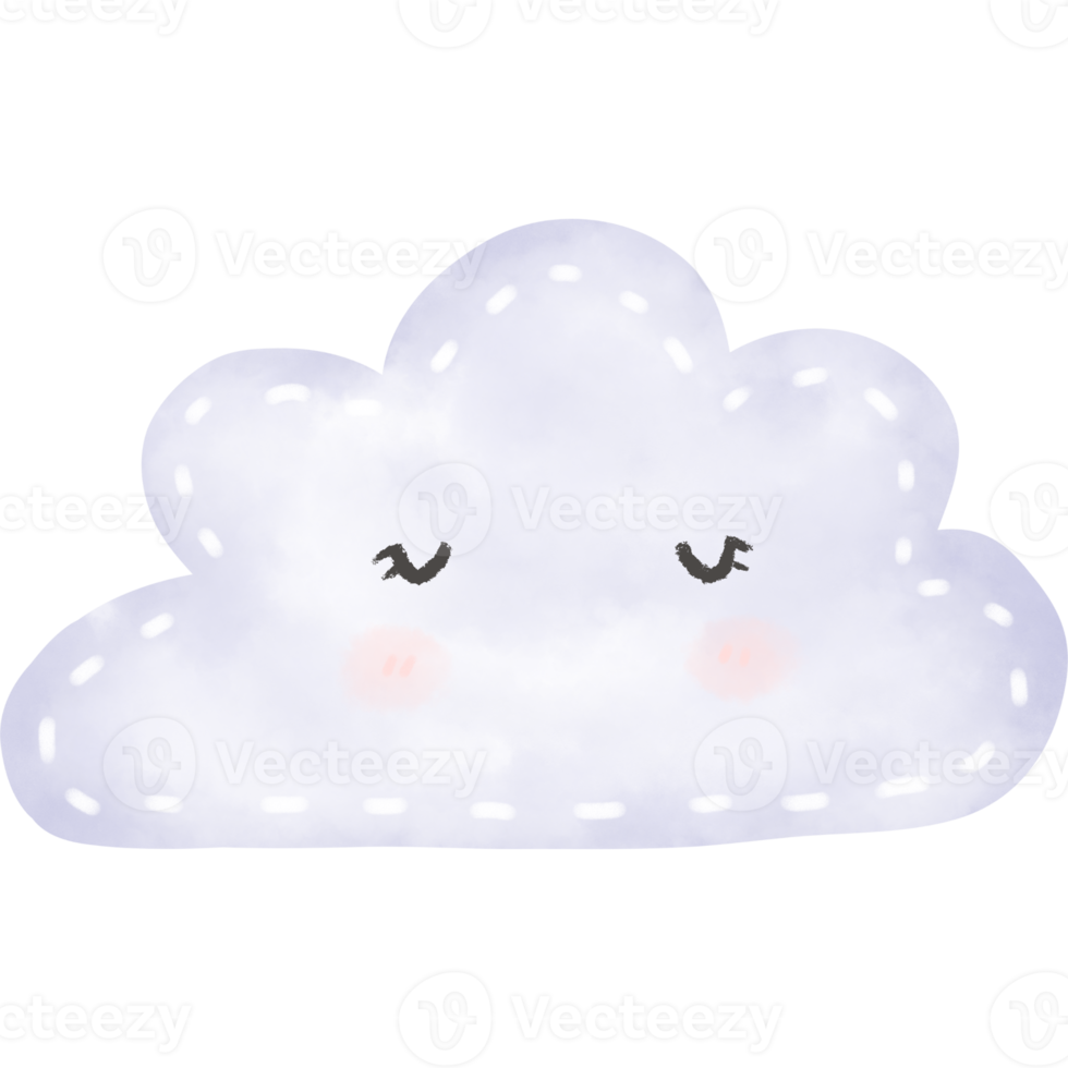 watercolor cute cloud png