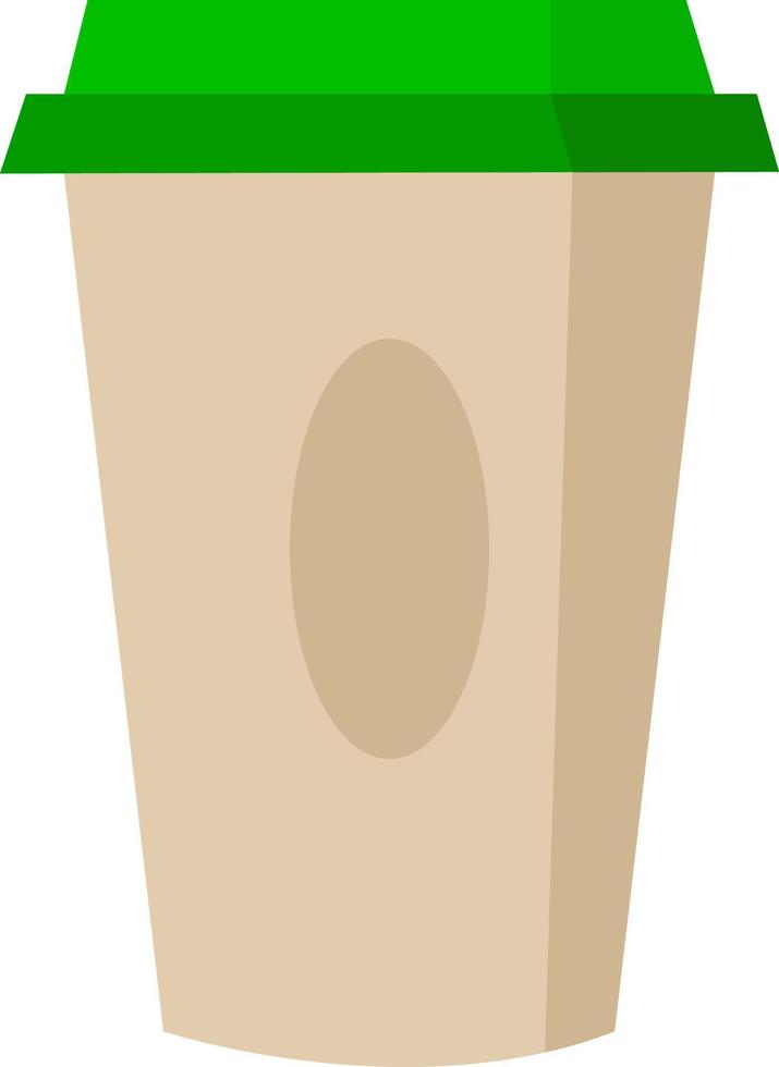 Vaso de cartón, ilustración, vector sobre fondo blanco.