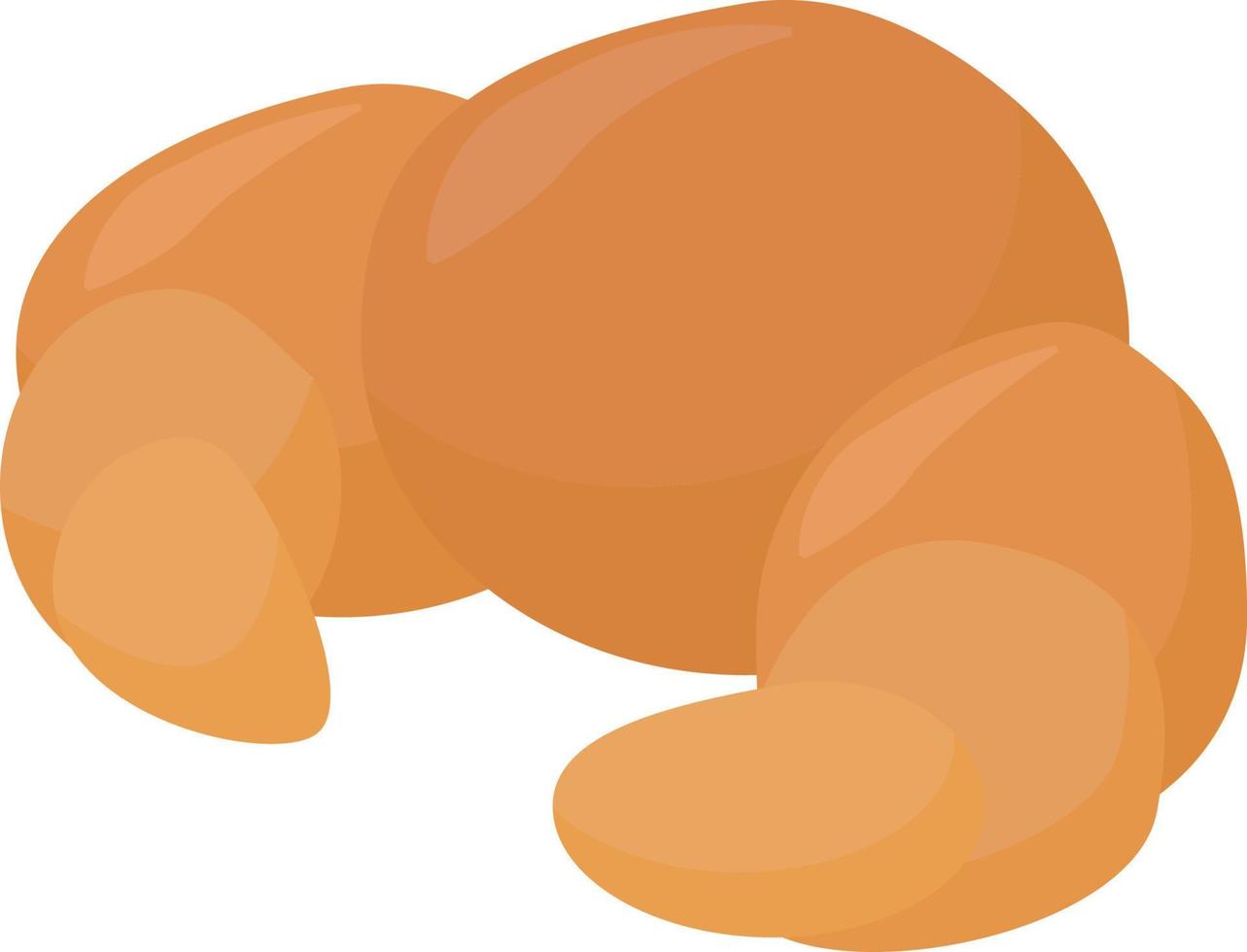 Croissant, illustration, vector on white background.