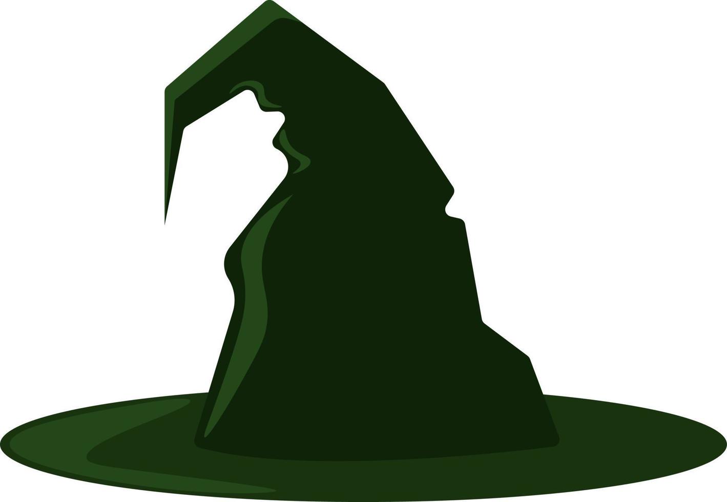 Green hat, illustration, vector on white background.