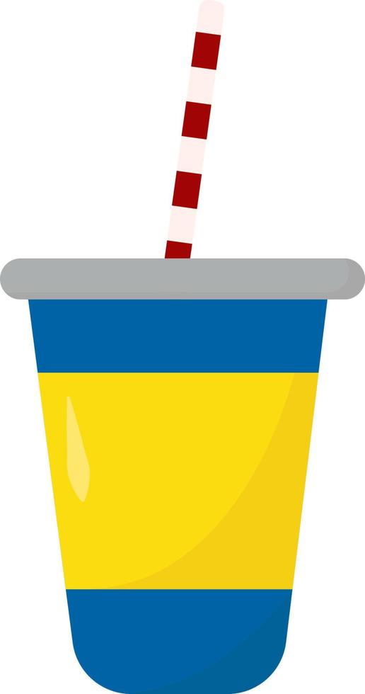 Soda drink, illustration, vector on white background.