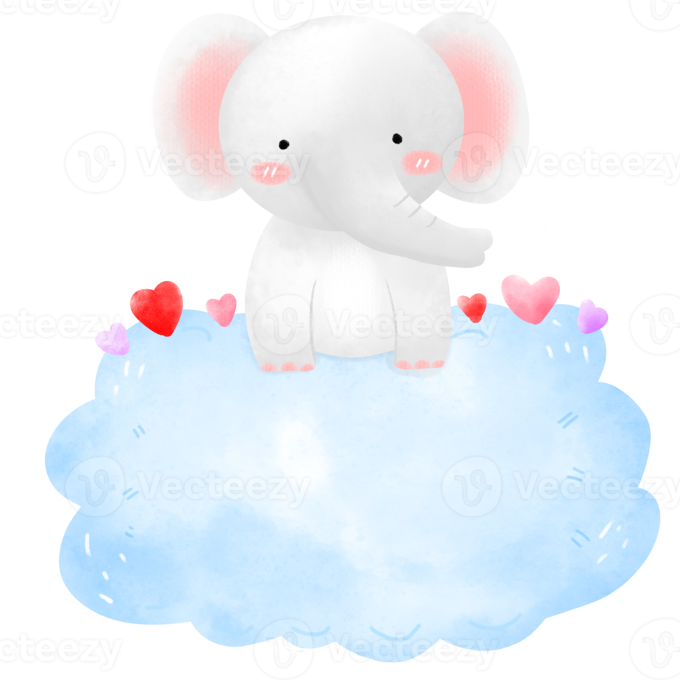 elephant and cloud banner png