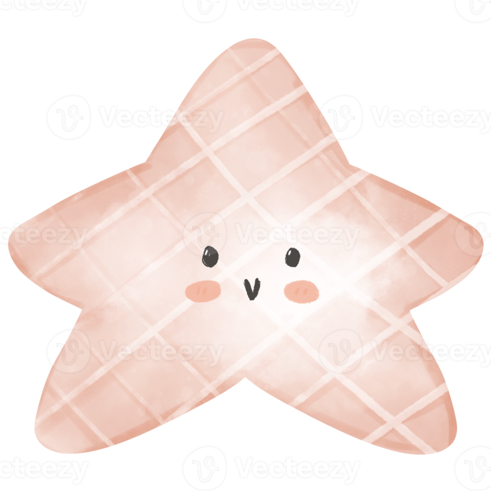 cute star watercolor png