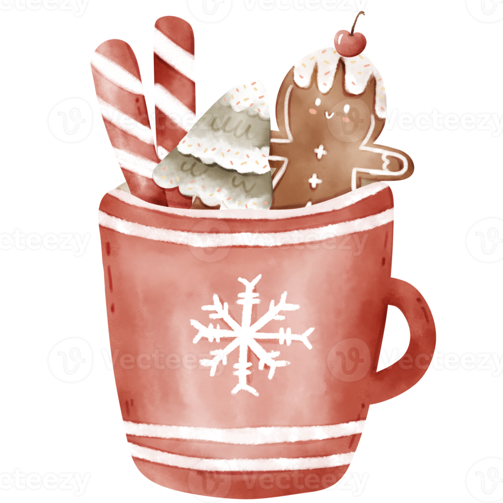 Kerstmis mok koffie png