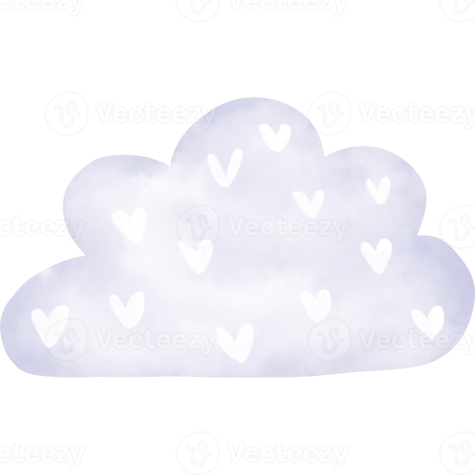 watercolor cute cloud png