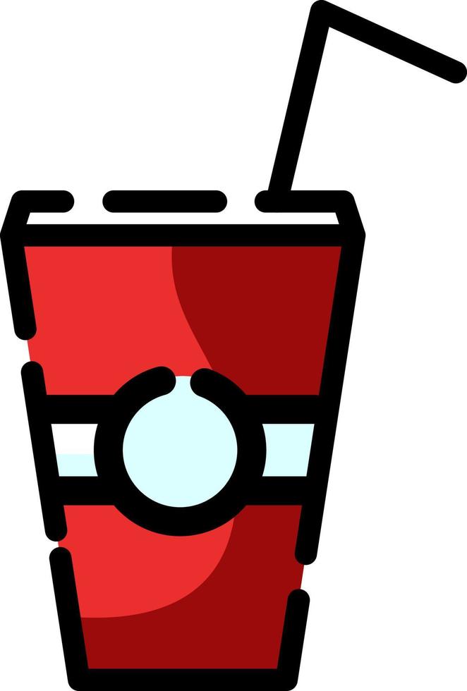 Cinema soda, illustration, vector on a white background.