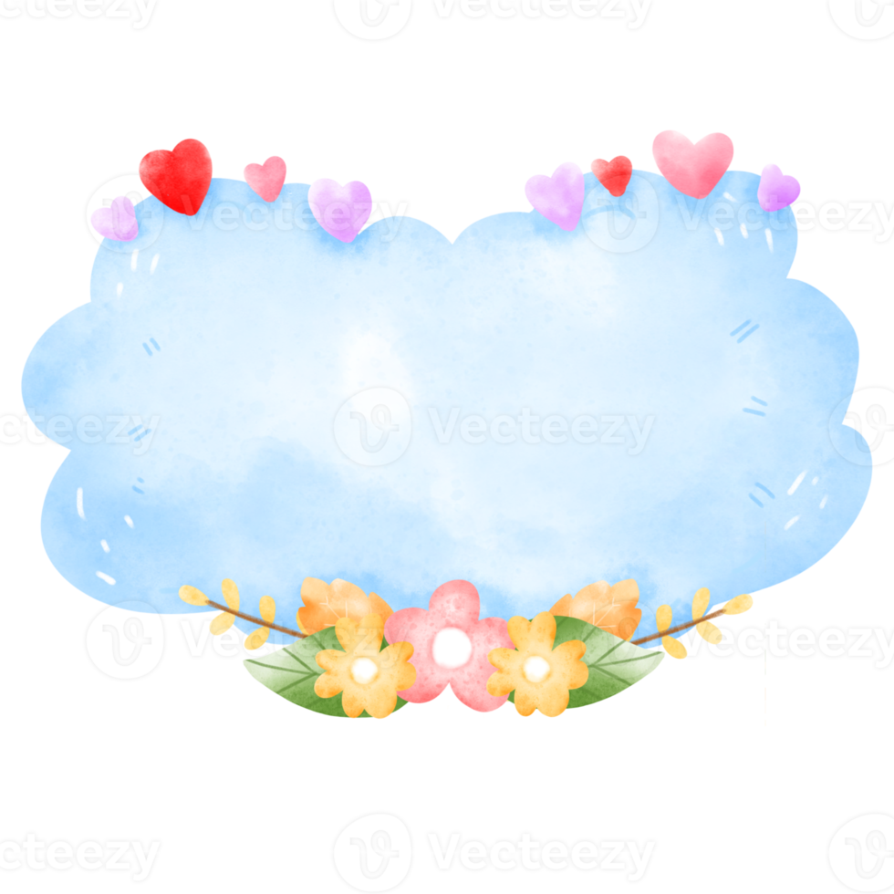 acuarela linda nube png