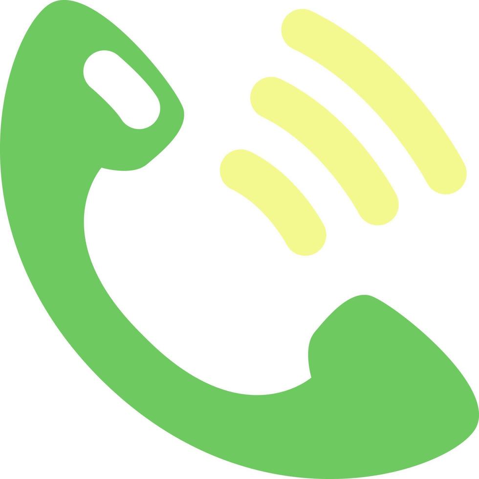 Green phone call, illustration, vector, on a white background. vector