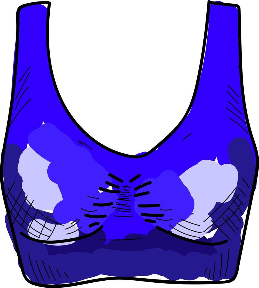 Purple brassiere, illustration, vector on white background.