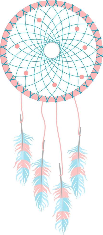 Dream catcher ,illustration, vector on white background.