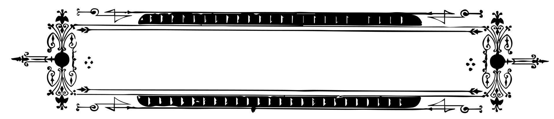Ornate banner is a royal design, vintage engraving. vector