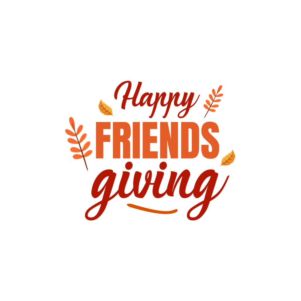 Happy friendsgiving day png