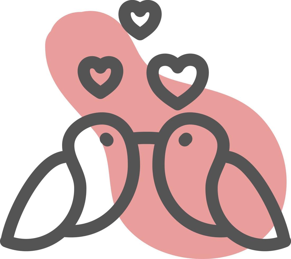 pájaros del amor, ilustración, vector, sobre un fondo blanco. vector